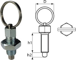 Index Plunger - with lift ring