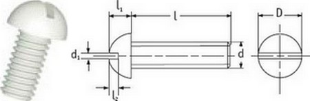 Slotted Round Head Screws